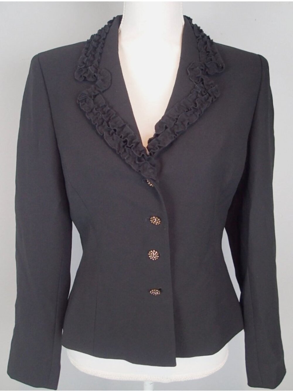 Albert Nipon Jacket Blazer Women Size 12 Black